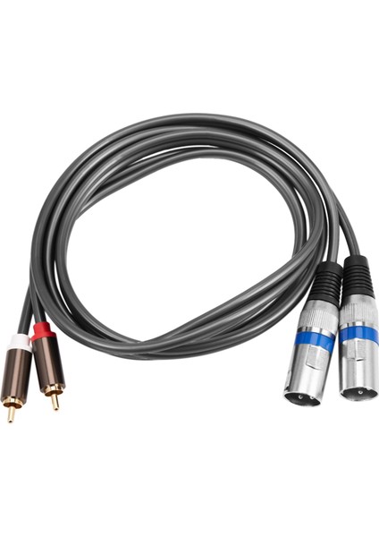 1.5 M Çift Rca Erkek Xlr Erkek Kablo 2 Xlr 2 Rca Fiş Adaptörü Hifi Stereo Ses Uzatma Kablosu Miniphone Hoparlör (Yurt Dışından)