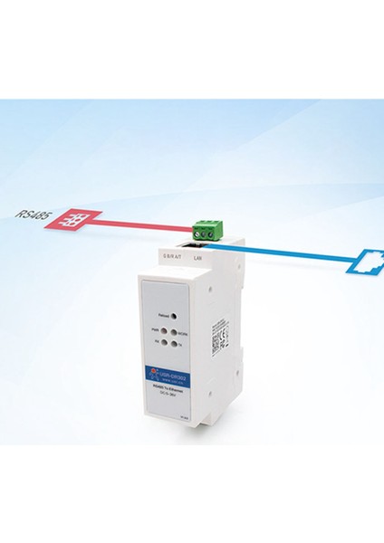 -DR302 Din Raylı Seri RS485'TEN Ethernet Tcp Ip Sunucu Modülüne Ethernet Dönüştürücü Modbus Rtu'dan Modbus Tcp Ünitesine (Yurt Dışından)