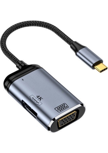 Taşınabilir USB 3.1 Type-C Hub'dan Uyumlu Çoklu Splitter Adaptörüne Pc Için 4K 3 USB C Hub (Y001) (Yurt Dışından)