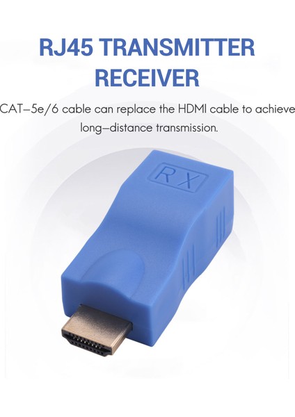 Genişletici RJ45 Lan Ağ Uzatma Verici Alıcı Tx Rx CAT5E Cat6 Ethernet Kablosu V1.4 30M 4K Hd Tv 1080P (Yurt Dışından) fiyatları