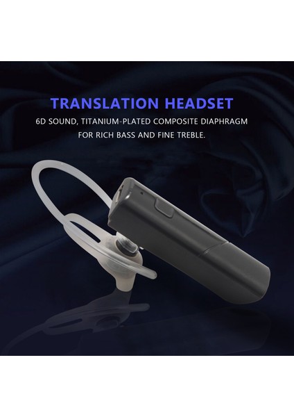 Akıllı Kablosuz Çeviri Kulaklığı Bluetooth 5.0 Ses Tercüman Kulaklık 33 Dilde Anında Gerçek Zamanlı Çeviri-B (Yurt Dışından)