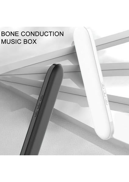 Kemik Iletimli Müzik Kutusu Taşınabilir Çocuklar Mp3 Kablosuz Bluetooth 5.0 Stereo Bas Hoparlör Yastık Altında Uykuyu Geliştirin (Beyaz) (Yurt Dışından)
