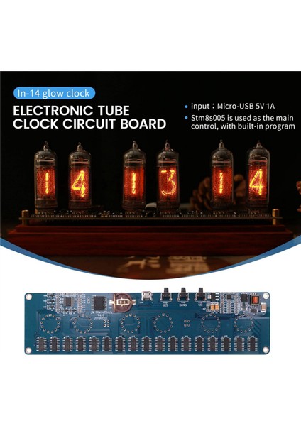 Dıy IN14 In4 Nixie Tüp Saat Dijital LED Saat Hediye Devre Kartı Kiti, Pcba (Yurt Dışından)
