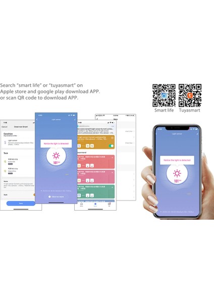 Tuya Zigbee Işık Sensörü Akıllı Ev Aydınlatma Sensörü Bağlantı Kontrolü Parlaklık Sensörü Aydınlatma (Yurt Dışından)