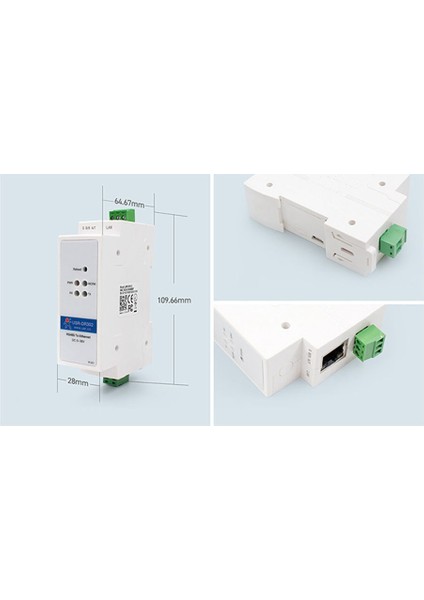 -DR302 Din Raylı Seri RS485'TEN Ethernet Tcp Ip Sunucu Modülüne Ethernet Dönüştürücü Modbus Rtu'dan Modbus Tcp Ünitesine (Yurt Dışından)