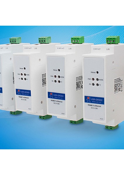 -DR302 Din Raylı Seri RS485'TEN Ethernet Tcp Ip Sunucu Modülüne Ethernet Dönüştürücü Modbus Rtu'dan Modbus Tcp Ünitesine (Yurt Dışından)