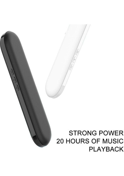 Kemik Iletimli Müzik Kutusu Taşınabilir Çocuklar Mp3 Kablosuz Bluetooth 5.0 Stereo Bas Hoparlör Yastık Altında Uykuyu Geliştirin (Beyaz) (Yurt Dışından)