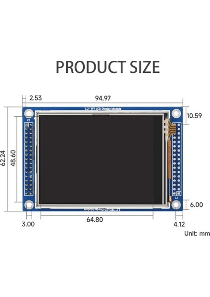 3,2 Inç Tft LCD Ekran Modülü 320 x 240 Piksel ILI9341 8080 Paralel+Spı 3.3V LCD 65K Renk Direnci Dokunmatik Ekran (Yurt Dışından)