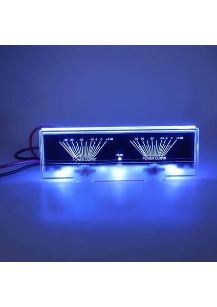 Vu Metre Ses Güç Amplifikatörü Paneli Arkadan Aydınlatmalı Çift Analog Seviye Db Metre (Yurt Dışından)