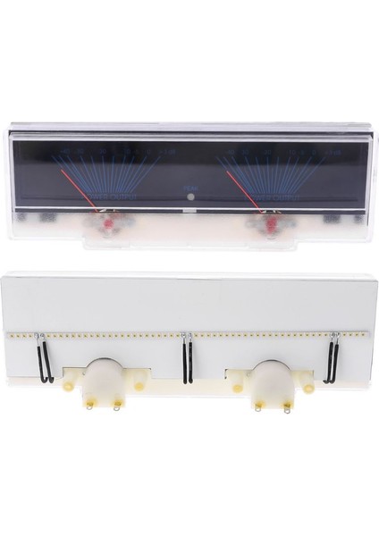 Vu Metre Ses Güç Amplifikatörü Paneli Arkadan Aydınlatmalı Çift Analog Seviye Db Metre (Yurt Dışından)