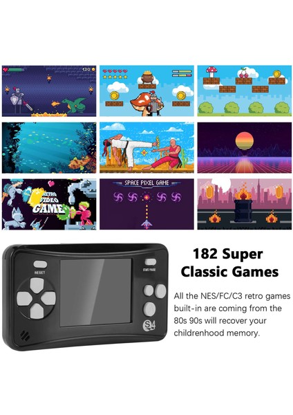 Çocuklar Için Taşınabilir Elde Kullanılır Oyun Konsolu, Atari Sistemi Oyun Konsolları Video Oyunu Oyuncu Büyük Doğum Günü Hediyesi Siyah (Yurt Dışından)