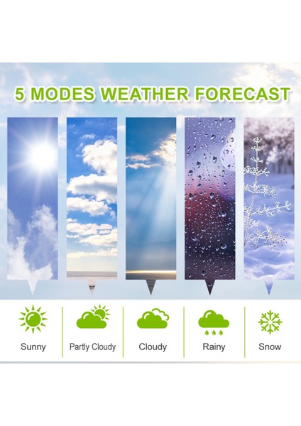 Kablosuz Dijital Hava Istasyonu Renkli LCD Ekran Termometre Higrometre Tahmin Sensörü Donma Noktası Takvimi (B) Ab Tak (Yurt Dışından) fiyatları