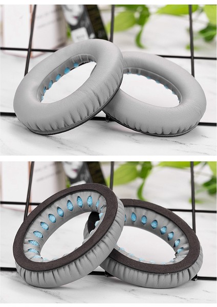 Kulak Yastıkları QC35 QC25 QC15 Ae2 Kulaklık Yedek Kulak Yastıkları Kablosuz Kulaklık Pu Kulaklıklar Siyah + Mavi (Yurt Dışından) fırsatları
