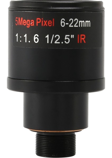 Cctv Lens 1/2.5 Inç 6-22MM 5mp M12 Montajlı Değişken Odaklı Lens F1.6 4mp/5mp Cmos/ccd Sensör Güvenlik Ip/ahd Kamera (Yurt Dışından)
