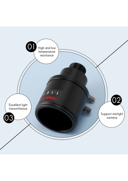 Cctv Lens 1/2.5 Inç 6-22MM 5mp M12 Montajlı Değişken Odaklı Lens F1.6 4mp/5mp Cmos/ccd Sensör Güvenlik Ip/ahd Kamera (Yurt Dışından) fırsatları