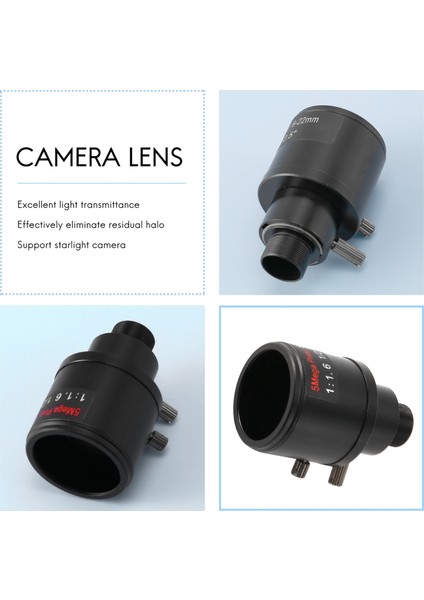 Cctv Lens 1/2.5 Inç 6-22MM 5mp M12 Montajlı Değişken Odaklı Lens F1.6 4mp/5mp Cmos/ccd Sensör Güvenlik Ip/ahd Kamera (Yurt Dışından) indirimleri