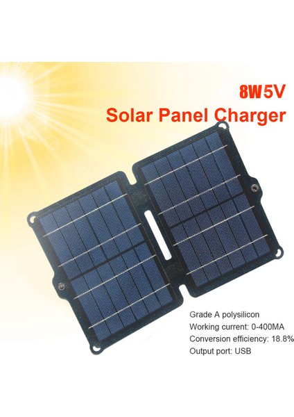 8W 5V Etfe Güneş Panelı Katlanır Şarj Cihazı Açık Taşınabilir Çift USB Ipx6 Su Geçirmez Güneş Katlanır Çanta Cep Telefonu Şarj Cihazı (Yurt Dışından) fırsatları