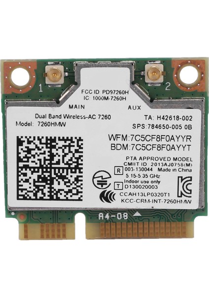 Çift Bantlı AC1200 Kablosuz Adaptör Için 7260 7260HMW Ac Mını Pcı-E Kart 2.4g/5g Wifi + Bluetooth 4.0 Için /// (Yurt Dışından)