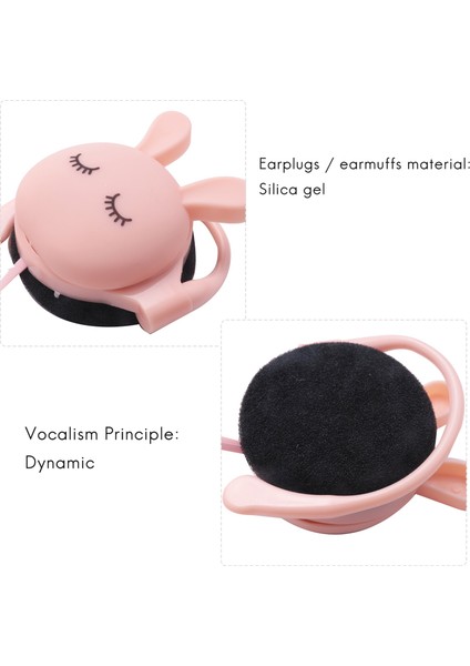 Karikatür Tavşan Kulak Kancası Kablolu Kulaklık Spor Koşu Stereo Kulaklıklar Çocuk Kız Kulaklık Cep Telefonu Için (Yurt Dışından) fırsatları