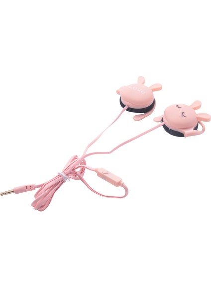 Karikatür Tavşan Kulak Kancası Kablolu Kulaklık Spor Koşu Stereo Kulaklıklar Çocuk Kız Kulaklık Cep Telefonu Için (Yurt Dışından) indirimleri
