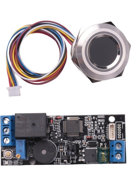 K202 DC12V Düşük Güç Parmak Izi Kontrol Kartı + R503 Parmak Izi Modülü Yuvarlak Parmak Izi Tanıma Modülü (Yurt Dışından)