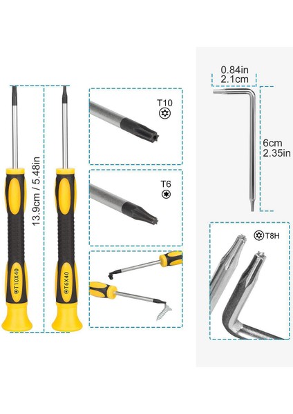 8 Adet/takım Torx T8 T6 T10 H35 Tornavida Açılış Alet Takımı Onarım Aracı Seti Tornavida Bir 360 Ps3 Için Gözetleyin (Yurt Dışından)
