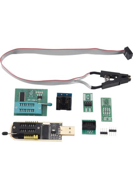 1 Takım CH341A 24 25 Serisi Eeprom Flash Bıos USB Programcı + Soıc8 Sop8 Test Klipsi + Spı .8V Adaptör + Sop8 Soıc8 Dıp8'e (Yurt Dışından)