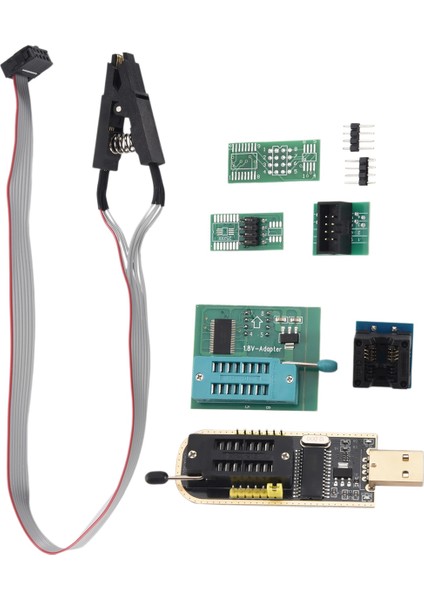 1 Takım CH341A 24 25 Serisi Eeprom Flash Bıos USB Programcı + Soıc8 Sop8 Test Klipsi + Spı .8V Adaptör + Sop8 Soıc8 Dıp8'e (Yurt Dışından)