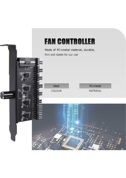 Pc 8 Kanal Fan Hub Soğutma Fanı Hız Kontrol Cihazı Cpu Kasa HDD VGA Pwm Fan Pcı Braketi Güç Tarafından 12 V Fan (4pin) (Yurt Dışından)