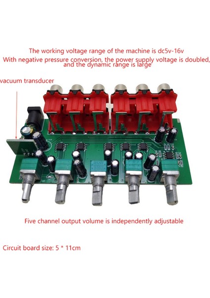 Stereo Ses Mikseri 1 Giriş 5 Çıkış Çok Kanallı Ses Kaynağı Dağıtıcı Güç Amplifikatörleri Için Rca Arayüzü (Yurt Dışından) modelleri