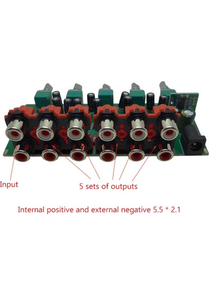 Stereo Ses Mikseri 1 Giriş 5 Çıkış Çok Kanallı Ses Kaynağı Dağıtıcı Güç Amplifikatörleri Için Rca Arayüzü (Yurt Dışından) fırsatları