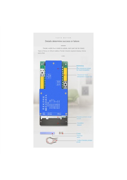 20S 60V Lifepo4 Li-Ion Pil Koruma Kartı Bms Dengeleme Düşme Önleme Koruması ile Aynı Bağlantı Noktası (40A) (Yurt Dışından)