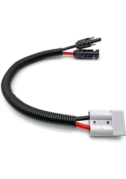 10AWG Güneş Paneli Bağlantı Kablosu, Güneş Konektörü ve 50A/600V Ad Bağlantı Noktası Adaptörü Güneş Bağlantı Kablosu ile Uyumlu (Yurt Dışından)