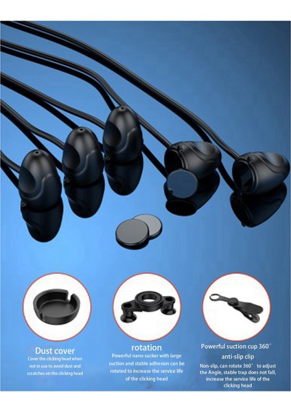 Kontrol Bluetooth Akıllı Fingerbot Telefon Ekranı Otomatik Tıklayıcı Altı Kafalı Cihaz Fiziksel Otomatik Tıklama Baskı Parçası (Yurt Dışından)