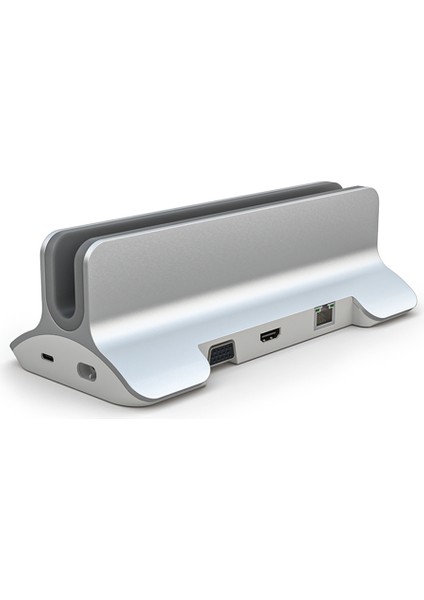 12'si 1 Arada Hub Yerleştirme Istasyonu Dizüstü Bilgisayar Standı Usb3.0 Ayırıcı Çoklu Hub Alüminyum Alaşımlı Tutucu Dock - Uyumlu Usb-C (Yurt Dışından)