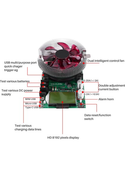 Elektronik Yük Test Cihazı 150W 20A Direnç Ayarlanabilir Sabit Akım Pil Kapasitesi Test Cihazı Direnç Güç Test Cihazı (Yurt Dışından) modelleri