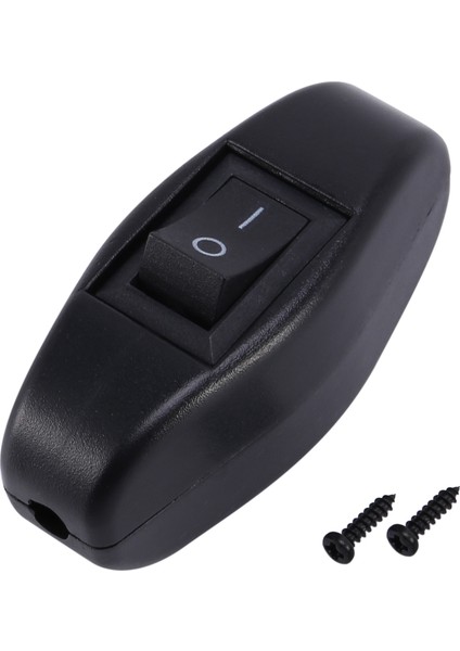 Siyah Yatak Odası Açma Kapama Düğmesi Hat Anahtarı 6A/250VAC 10A/125VAC (Yurt Dışından)