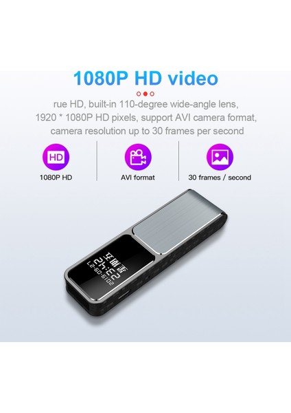 Mini Ses Kayıt Cihazları Tek Tıklamayla Kayıt Mini Ses Diktafon Dv Profesyonel Dijital Küçük Video Kaydedici Telefon (Yurt Dışından)