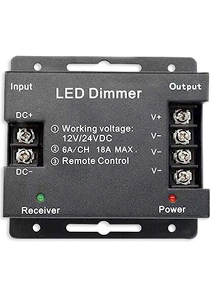 18A LED Tek Renkli Denetleyici Dimmer 12V 24V Tek Renkli Işık Çubuğu Için Rf Kablosuz Dokunmatik Uzaktan Kumanda (Yurt Dışından)