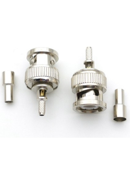 10 PCS BNC Erkek Fiş Penceresi RG174 RG316 RG179 KABLO ADAPTÖRÜ 50 OHM için düz kıvrım (Yurt Dışından)