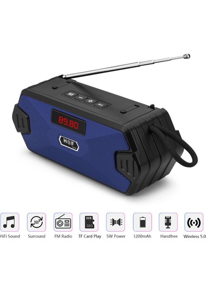 Taşınabilir Bluetooth Mini Subwoofer Desteği Tf Kart USB Hoparlör Fm Alıcısı/radyo Fm Kırmızı (Yurt Dışından)