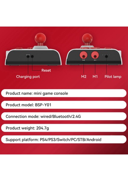 Taşınabilir Bluetooth Kablosuz Pc Bilgisayar Sürümü Android Ios Telefon Anahtarı Tv Buhar 2.4g Oyun Denetleyicisi, D (Yurt Dışından) indirimleri