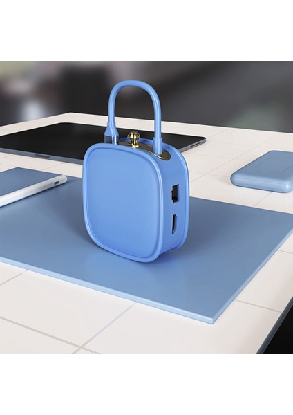 10'u 1 Arada USB 3.0 C Hub Adaptörü Tip-C - 4K - Uyumlu RJ45 Lan Ethernet Çoklu USB Verileri 100W Pd-Hub Ayırıcı(C) (Yurt Dışından)