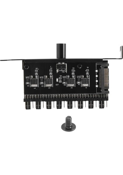 Pc 8 Kanal Fan Hub Soğutma Fanı Hız Kontrol Cihazı Cpu Kasası Için HDD VGA Pwm Fan Pcı Braketi Güç 12 V Fan (Sata) (Yurt Dışından)