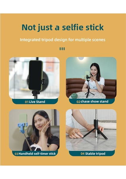 Selfie Çubuğu Dereceli Fotoğraf Tutucu Uzatılmış Tripod Canlı Yayın Katlanabilir Mini Tripod Genişletilebilir Monopod, C (Yurt Dışından)