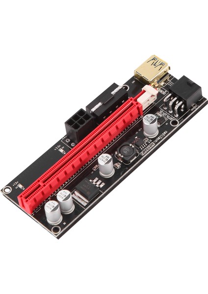 6 Adet Yeni VER009 USB 3.0 Pci-E Yükseltici Ver 009S Express 1x 4x 8x 16X Genişletici Yükseltici Adaptör Kartı Sata 15PIN 6 Pin Güç Kablosu (Yurt Dışından)