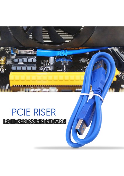 6 Adet Yeni VER009 USB 3.0 Pci-E Yükseltici Ver 009S Express 1x 4x 8x 16X Genişletici Yükseltici Adaptör Kartı Sata 15PIN 6 Pin Güç Kablosu (Yurt Dışından)