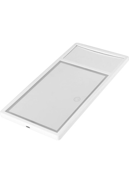 LED Araba Iç Ayna Dokunmatik Anahtarı Güneşlik Canlı Akış Ayna Güneşlik Yüksek Net Iç Hd Ayna, Beyaz (Yurt Dışından)