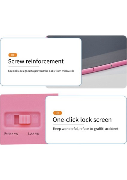 Okul Sezonu Çocuk Yazı Tahtası LCD Çizim Tahtası El Çizim Tahtası Renkli LCD El Yazısı Tahtası, E (Yurt Dışından)