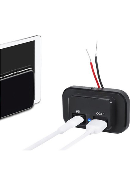 Qc3.0 USB Araç Şarj Soketi 12 V/24 V 3.1A 4.8A USB Şarj Çıkışı Güç Adaptörü Motosiklet Kamyon Atv Tekne Araba Rv (Yurt Dışından)